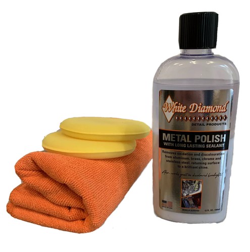 White diamond metal polish - white,