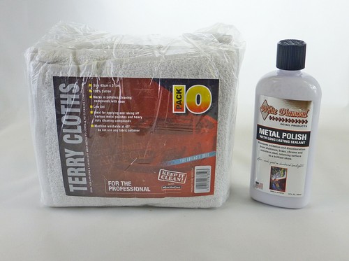 White diamond metal polish - white,